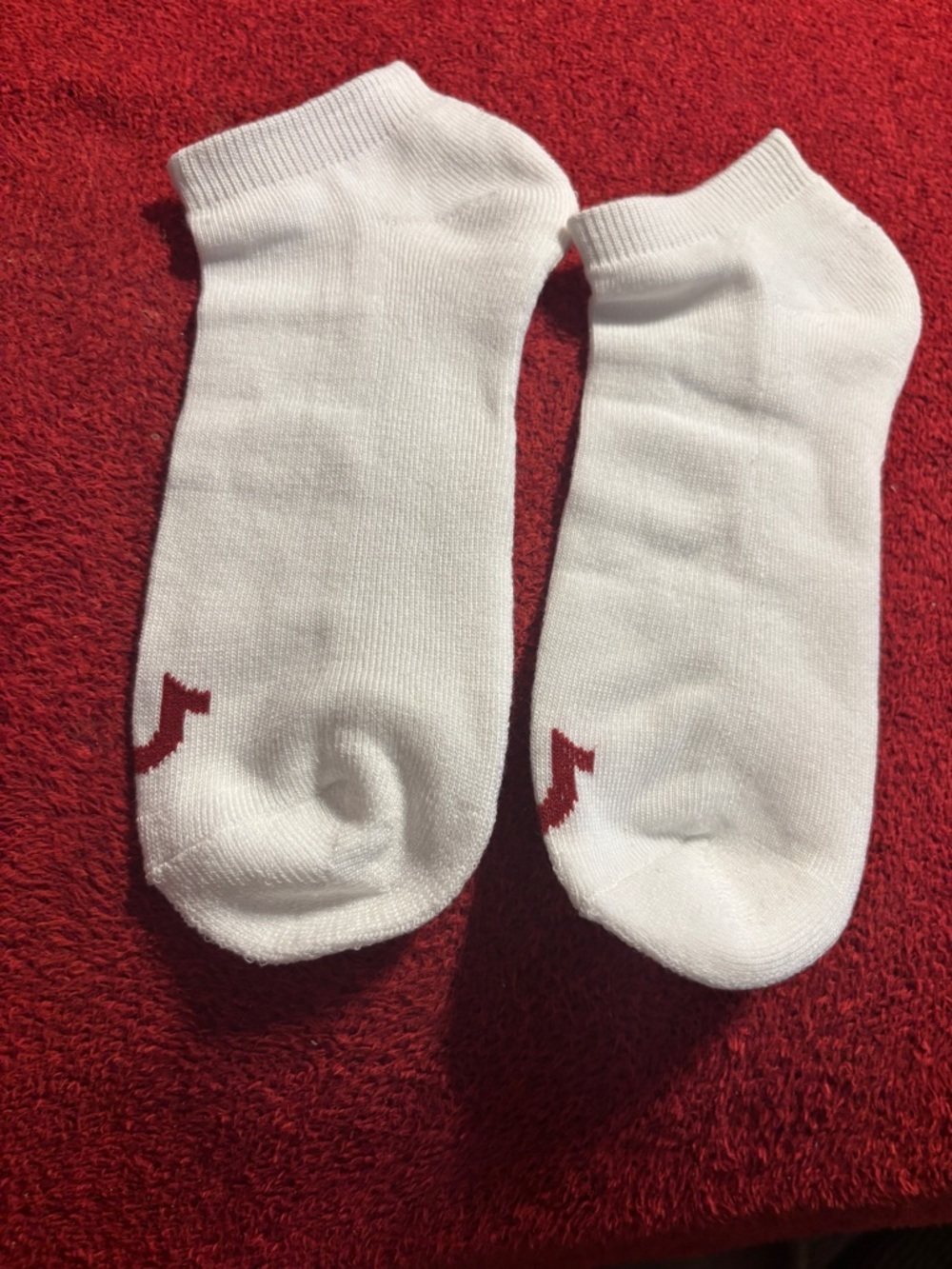 True Religion White Low-Cut Men’s Athletic Socks with Red Accents size 6-11 New